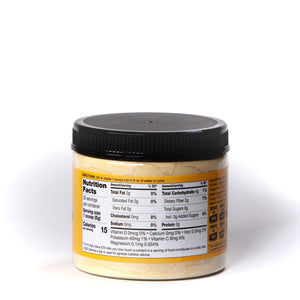 1 jar with nutrition facts against a white background.